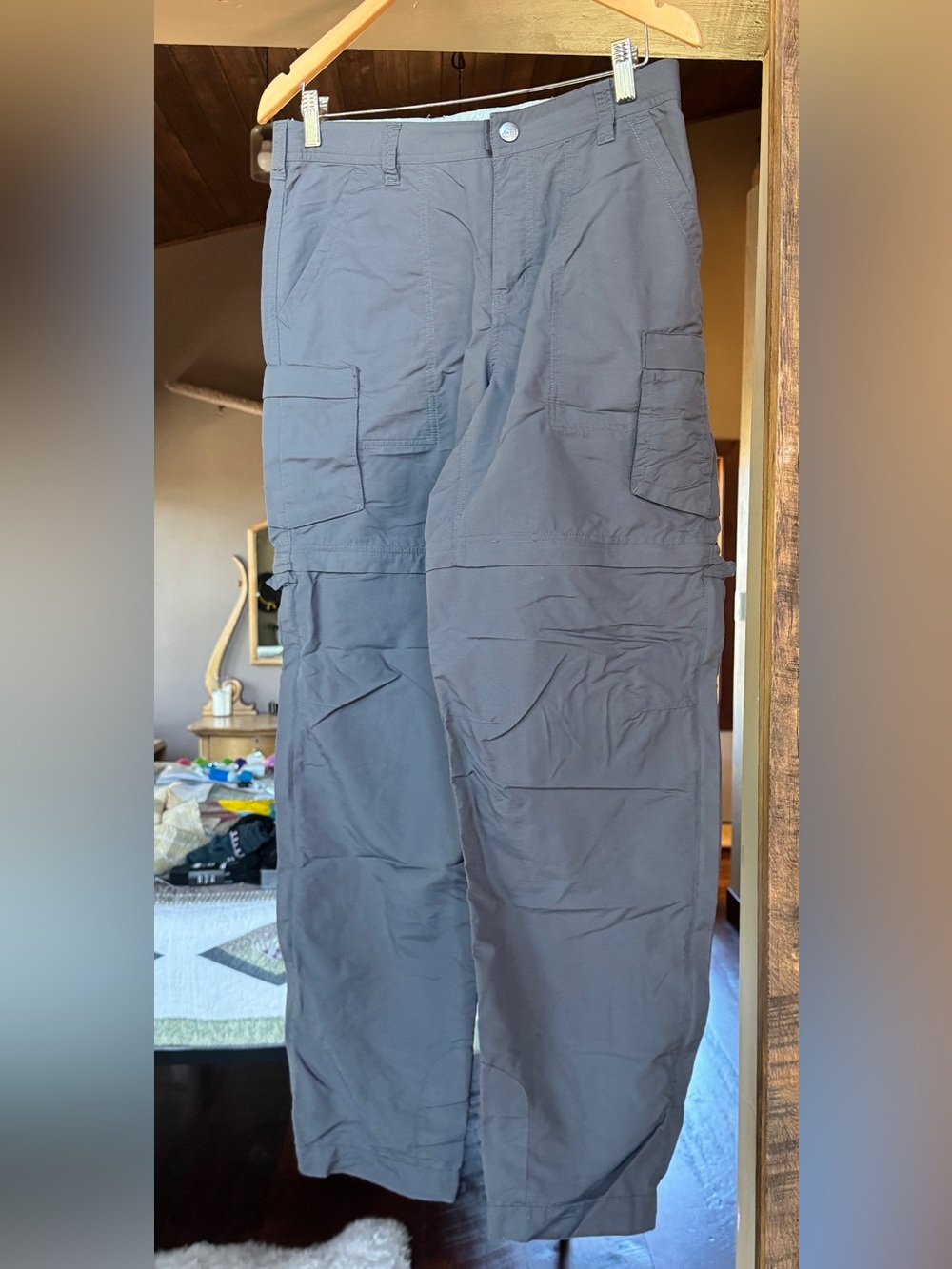 REI Sahara Convertible Pants Asphalt Grey size 8